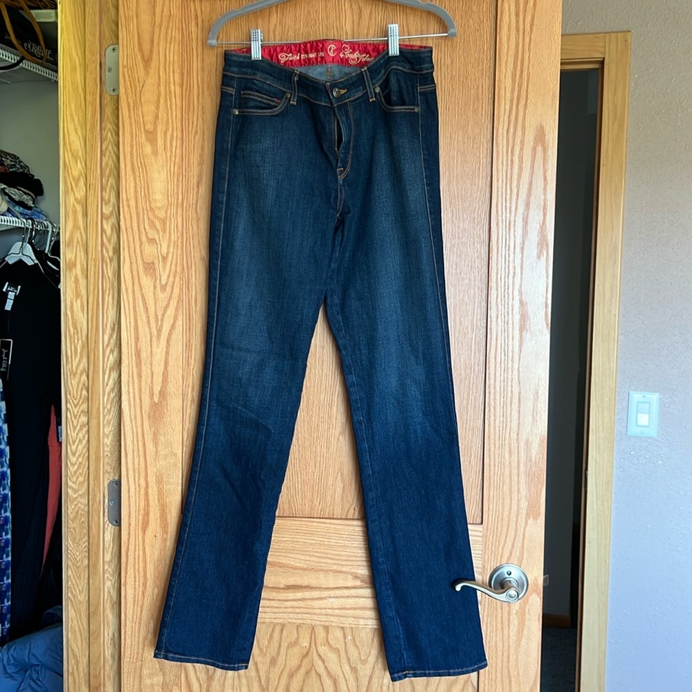 Cj By Cookie Johnson Faith Dark Blue Denim Bootcut Jeans Women's Size 28
